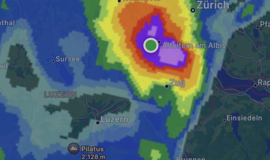 Heftiges Unwetter im Säuliamt – über 50 Einsätze  in der Region
