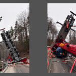 Kranunfall in Stallikon + Kranführer schwer verletzt + Bucheneggstrasse bleibt gesperrt